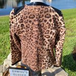 Chico's brown cheetah animal print jacket/blazer sz 0 Photo 2