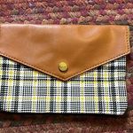 Ipsy NEW  BROWN & PLAID FLAP SNAP MAKE UP BAG Photo 0