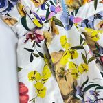 Farm Rio NWOT  Floral Ruffles Greek Garden Off-White Mini Dress Size M Photo 13