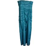 Kay Unger Strapless Ruched Column Dress Size 6 — Y2K Whimsy Meets‎ Modern Grace Blue Photo 4