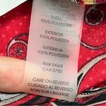 Calvin Klein NWT S Vibrant Paisley Top button down v-neck long sleeve roll tab Photo 3