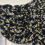 Free People  Intimately Dessa Ditsy Floral Black Yellow Puff Sleeve Bodysuit Boho Photo 4