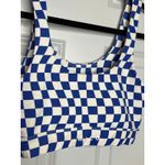 Wilo the Label Blue and White Checkered Size Small Sports Bra Photo 1