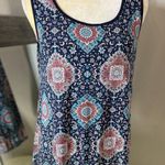 Agenda Blue Medallion Print Tank Top Size M Photo 0