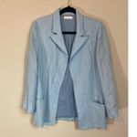 Sablyn Giselle Blazer & Charlee High Waist Pants Linen Blue Suit S Photo 2