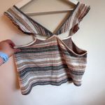 Madewell XL Striped Tank Top Sleeveless Ruffle Strap Cropped Beachy Casual Photo 4