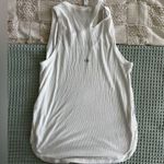 Alo Yoga  Ribbed Peak Cut Out Tank Top Women's Small White Athleisure Gym Photo 5