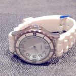 Anthropologie White jelly band quartz watch Photo 3