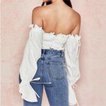 House Of CB NWOT House of CB Tula Ruched Off Shoulder Top White Small Photo 8