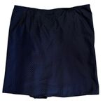 Armani Collezioni Silk Navy Skirt A-Line Straight Italy TG 52 US 16 Plus 90s Y2K Photo 3