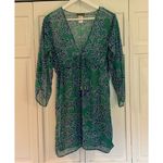 Tommy Bahama  green sheer geometric print coverup size small Photo 1