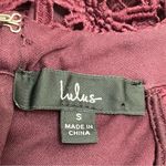 Lulus  Love Poem Burgundy Lace Halter Mini Dress Size Small Valentine's Day Date Photo 9