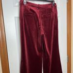 Traffic People Large Burgundy Corduroy Wide Leg Flare Pants Velvet 31" Inseam Red Photo 5