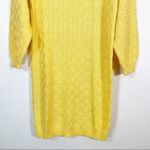 Vintage Latidudes Knit Sweat Midi Dress Small Yellow Photo 3