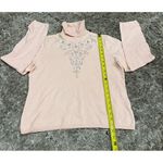 Judith Hart Lightweight Red Pullover Silk Blend Sweater Jewel Accent Artsy Sz M Size M Photo 4