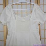 Madewell NEW  Linen-Cotton Puff-Sleeve Mini Dress, lighthouse,‎ size 6 Photo 7