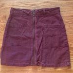 Altar'd State Altar’d State Burgundy Corduroy Mini Skirt Size Medium Photo 0