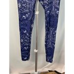 SKINS Women's Medium Blue Paisley Print Athletic Running Leggings Tights Photo 2