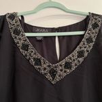 Jkara Black Beaded Dropwaist Dress Photo 2