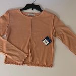 Arizona Jeans ARIZONA JEAN CO LONG SLEEVE SHIRT WOMEN’S SIZE LARGE PEACH-NEW W/TAGS Photo 4