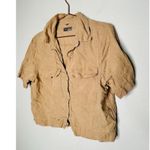 DL1961 Khaki Tan Short Sleeve Button Front Flap Pockets Montauk Shirt Size M Photo 2