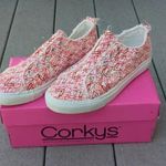 NWT Corky's Babalu Heart Print Slip On Sneakers Pink Size 8 Photo 0