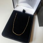 Kay Jewelers 14K Solid Yellow Gold Fine Box Chain Necklace 15.75" Gift Photo 5