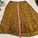Tahari Leopard Pleated Midi Skirt NWT • Animal Print Yellow Black • Size XXL Photo 4