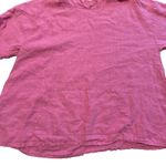 Bryn Walker Lagenlook Linen Pullover Hooded Top Pink Linen Front Pocket Size XL Photo 2