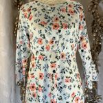 Loft  Floral‎ Mini Dress | Size 4 | Soft Blue Pink Bloom | Cottagecore Spring Photo 7