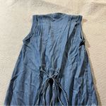 Splendid  Blue White Ombre Sleeveless V Neck 100% Tencel Lyocell Dress Size XS Photo 6