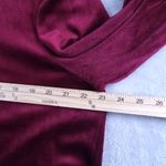Westbound  Women's Velvet Top Blouse Cold Shoulder Long Sleeve Maroon Size 1X Photo 3