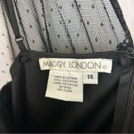 Maggy London NWT Black Mesh Illusion Sleeveless Dress Size 14 Photo 5