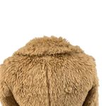 Betsey Johnson  Vintage 1990's Teddy Crop Faux Fur Jacket Tan Brown‎ Size 2 Photo 8