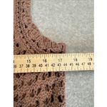 Vintage Y2K Heather B Crochet Knit Vest Large Mauve Pink Cotton Romantic Country Photo 8