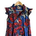La DoubleJ Short and Sassy Floral Print Tiered Ruffle Cocktail Dress Size XL Blue Photo 6