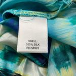 Banana Republic Blue and Yellow Watercolor midi skirt Photo 1