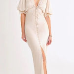 Rumored Honey Duster Maxi Dress White Size M Photo 0