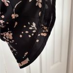 Karl Lagerfeld Paris Black Floral Bell Sleeve Blouse | Size Medium Photo 2