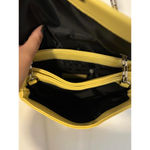 Tahari NEW Yellow Women's Leather Shoulder Bag w Chain Strap Photo 8