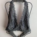Free People Intimately Dark Gray Lace Halter Bralette Photo 1