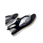 Michael Kors Womens Thong Sandals Size 9M Navy Gold Logo Photo 9