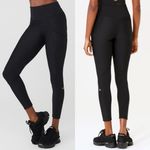 Alo Yoga Ribbed Airlift Enchanted Leggings High Waisted 7/8 Pockets Black Photo 1