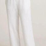 Quince NWT white 100% linen trouser pleat pant lined 6 Photo 0