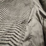 LUNIK Faux Fur Striped Vest By Size L Black & Gray Photo 9