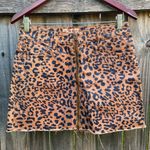 We The Free Free People Zip It Up Leopard Print Denim Mini Skirt Photo 1