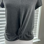 Athleta Women’s Essence Twist Front Heather Gray Classic Athletic Blouse Size XS Photo 3