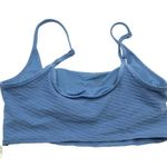 Aerie Womens Ribbed Bikini Top Shelf Bra Blue Size M Photo 3