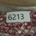 LOGO By Lori Goldstein Logo Lori Goldstein Blouse Floral Print Long Sleeve Ruffle Hem Pink Red Size S Photo 9