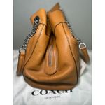 Coach Edie 31 Pebbled Leather Shoulder Bag Chain Strap Caramel NWT 36855 Photo 5